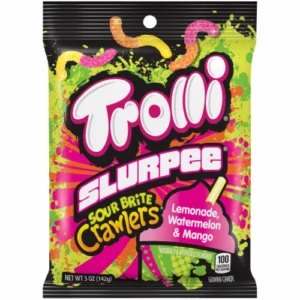 Trolli Slurpee Sour Brite Crawlers 600mg THC sour gummy crawlers - lab-tested hemp-derived edible from THC Central