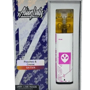 AlienLabs Peaches & Creme vape cartridge - lab-tested hemp-derived THC vape from THC Central