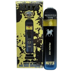 Hitz Peach Ice vape cartridge - lab-tested hemp-derived THC vape from THC Central