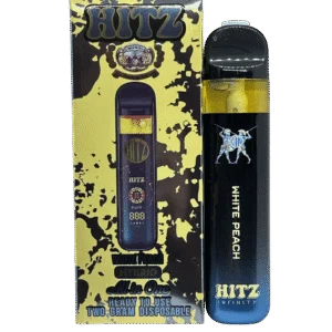 Hitz White Peach vape cartridge - lab-tested hemp-derived THC vape from THC Central