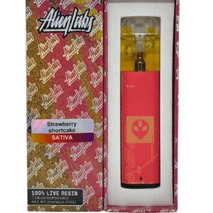 AlienLabs Strawberry Shortcake vape cartridge - lab-tested hemp-derived THC vape from THC Central