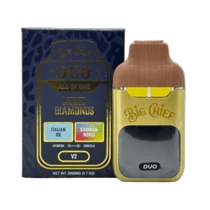 Big Chief Italian Ice & Rainbow Nerdz vape cartridge - lab-tested hemp-derived THC vape from THC Central