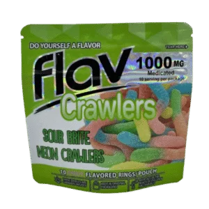 Flav Crawlers — Sour Brite Neon 1000mg THC sour gummy crawlers - lab-tested hemp-derived edible from THC Central