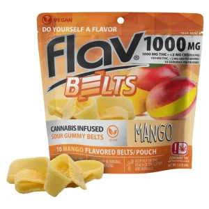 Flav Belts — Mango 1000mg THC gummy belts - lab-tested hemp-derived edible from THC Central