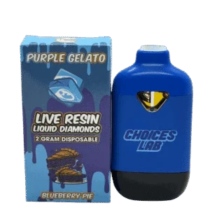 Choices Lab Purple Gelato & Blueberry Pie vape cartridge - lab-tested hemp-derived THC vape from THC Central