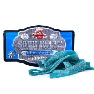 Devour Sour Belts — Blueberry 3000mg THC sour belts - lab-tested hemp-derived edible from THC Central