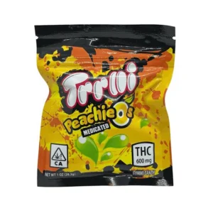 Trrlli Peachie O's Gummies 600mg THC ring gummies - lab-tested hemp-derived edible from THC Central