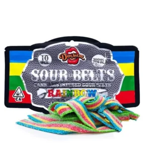 Devour Sour Belts — Rainbow 3000mg THC sour belts - lab-tested hemp-derived edible from THC Central