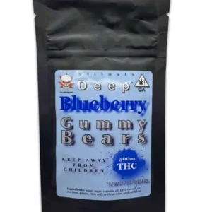THC Gummy Bears — Blueberry 500mg THC gummy bears - lab-tested hemp-derived edible from THC Central